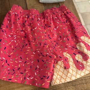 Baseball Lifestyle 101 Ice Cream Shorts Pink size Youth XL